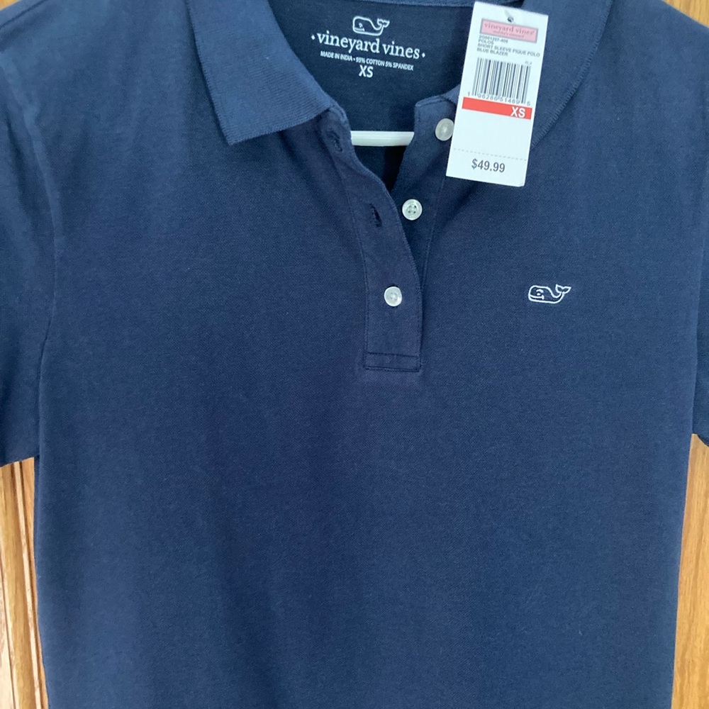 Vineyard Vines Dark Blue Short Sleeve Polo